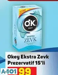 OKEY EKSTRA ZEVK PREZERVATİF 15'Lİ